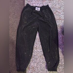 Dressed in LALA Black Sparkle Joggers